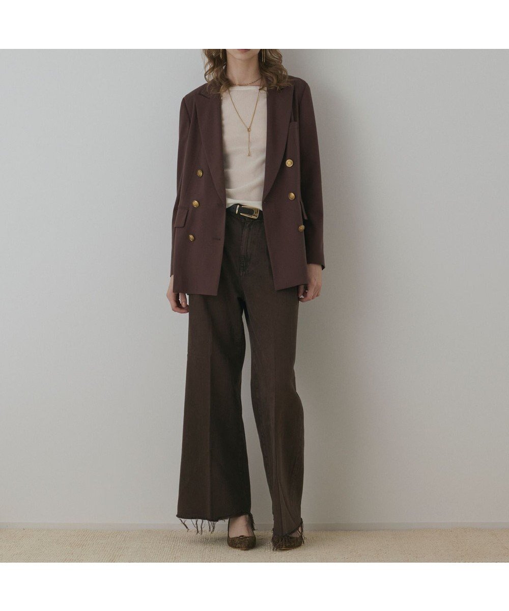 【グレース コンチネンタル/GRACE CONTINENTAL】のバックベンツダブルジャケット インテリア・キッズ・メンズ・レディースファッション・服の通販 founy(ファニー) 　ファッション　Fashion　レディースファッション　Fashion for Women　アウター　Coat / Outerwear Collection　レディースジャケット・軽アウター　Jackets　テーラードジャケット / 通勤・きれいめスタイル　Tailored Jackets & Blazers　おすすめ　Recommended / Our Picks　クラシック　Classic, Timeless Style　ショート　Short, Short Length　ジャケット　Jacket, Outerwear　スカーフ　Scarf, Neckwear　ストレート　Straight, Straight Cut　スーツ　Suit, Formalwear　セットアップ　Set-Up, Coordinated Outfit　メタル　Metal, Metal Parts　A/W・秋冬　Autumn/Winter　ブラウン|ID: prp329100004842302 ipo3291000000035812698