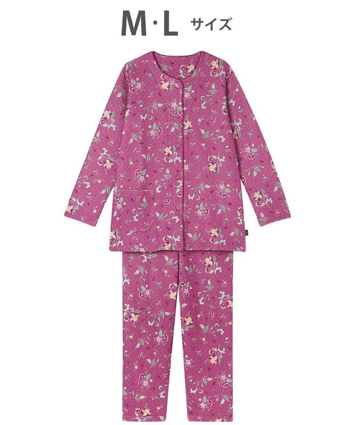 【ワコール/WACOAL】のワコール_リラックス&スリープ パジャマ キルトニット素材(本体) あったか 長袖 長ズボン ミントン レディース NDW458 /ワコール インテリア・キッズ・メンズ・レディースファッション・服の通販 founy(ファニー) https://founy.com/ ファッション Fashion レディースファッション Fashion for Women トップス・カットソー Cut & Sew Tops ニット Knit Tops & Sweaters キルト Quilt, Quilted Fabric 長袖 Long Sleeve, Full Sleeve パジャマ Pajamas, Sleepwear フラワー Flower, Floral ボトム Bottoms, Lower Wear モチーフ Motif, Design Theme リラックス Relax, Relaxed Fit |ID: prp329100004842322 ipo3291000000035835499