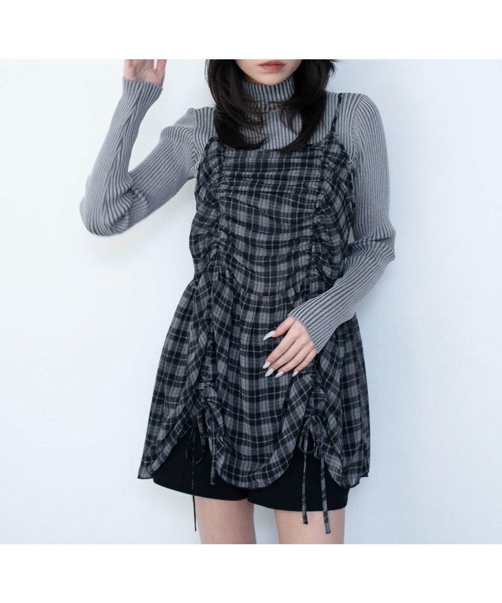 【ウィゴー/WEGO】のドロストデザインキャミワンピース インテリア・キッズ・メンズ・レディースファッション・服の通販 founy(ファニー) ファッション Fashion レディースファッション Fashion for Women ワンピース Dresses キャミソールワンピース Camisole Dresses インナー Innerwear 春 Spring 秋 Autumn カットソー Cut and Sewn Top キャミワンピース Cami Dress, Slip Dress ギャザー Gathered, Ruffled コンパクト Compact, Small Size ショート Short, Short Length スニーカー Sneakers, Trainers スマホ Smartphone, Mobile Device トレンド Trend, Trending Now ロング Long, Long-Length 冬 Winter / This Winter S/S・春夏 SS, Spring/Summer, Warm Season おすすめ Recommended / Our Picks 夏 Summer ブラックチェック1|ID: prp329100004842325 ipo3291000000036032241
