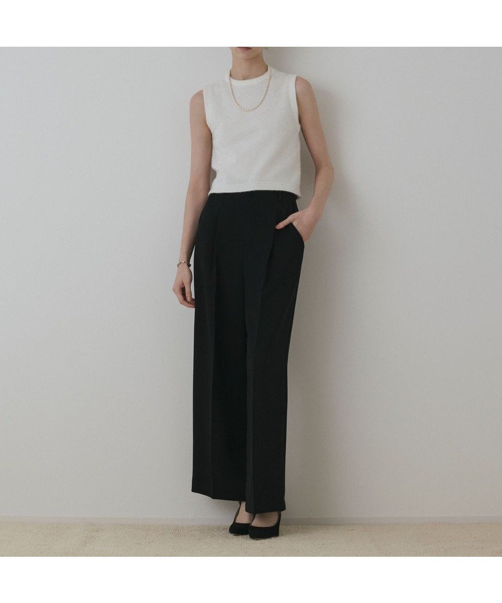【グレース コンチネンタル/GRACE CONTINENTAL】のハイウエストワイドパンツ インテリア・キッズ・メンズ・レディースファッション・服の通販 founy(ファニー) ファッション Fashion レディースファッション Fashion for Women パンツ Pants & Trousers シンプル Simple, Minimal ジャケット Jacket, Outerwear スマート Smart, Elegant センター Center, Center Line ダブル Double, Double-Breasted ドレープ Drape, Draping Fabric パール Pearl, Pearl Accent リラックス Relax, Relaxed Fit ルーズ Loose, Oversized ワイド Wide, Wide Fit 定番 Standard, Basic Item A/W・秋冬 Autumn/Winter ブラック|ID: prp329100004842337 ipo3291000000035837200