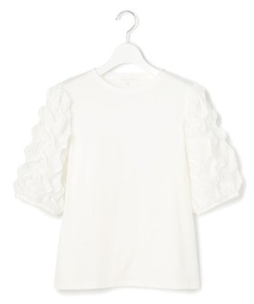 【23区/NIJYUSANKU】 【GOLD LABEL】エンブロイダリー コンビ TEE人気、トレンドファッション・服の通販 founy(ファニー) ファッション Fashion レディースファッション Fashion for Women トップス・カットソー Cut & Sew Tops シャツ・ブラウス・オフィスカジュアル Elegant Blouses & Button-Ups ロングTシャツ・Tシャツ Longline T-Shirts & Tees カットソー・ベーシックTシャツ Cut-and-Sewn Tops / Stretch Tees & Basics エンブロイダリー Embroidery Design カットソー Cut and Sewn Top コレクション Collection, Seasonal Line コンパクト Compact, Small Size コンビ Combo, Combination Style シアー Sheer, See-Through シフォン Chiffon, Lightweight Fabric シルク Silk, 100% Silk シンプル Simple, Minimal スマート Smart, Elegant フリル Frill, Ruffle ラッフル Ruffle, Frill A/W・秋冬 Autumn/Winter 冬 Winter / This Winter エレガント 上品 Elegant 2025年 2025 2025-2026秋冬・A/W Autumn/Winter 2025–26 AW25–26 |ID:prp329100004842339