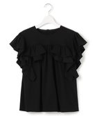 【23区/NIJYUSANKU】の【GOLD LABEL】ラッフルスリーブジャージー カットソー 人気、トレンドファッション・服の通販 founy(ファニー) ファッション Fashion レディースファッション Fashion for Women トップス・カットソー Cut & Sew Tops シャツ・ブラウス・オフィスカジュアル Elegant Blouses & Button-Ups ロングTシャツ・Tシャツ Longline T-Shirts & Tees カットソー・ベーシックTシャツ Cut-and-Sewn Tops / Stretch Tees & Basics カットソー Cut and Sewn Top ギャザー Gathered, Ruffled コレクション Collection, Seasonal Line コンパクト Compact, Small Size シルク Silk, 100% Silk シンプル Simple, Minimal スマート Smart, Elegant デニム Denim, Jeans Material フリル Frill, Ruffle A/W・秋冬 Autumn/Winter 冬 Winter / This Winter 2025年 2025 2025-2026秋冬・A/W Autumn/Winter 2025–26 AW25–26 thumbnail ブラック系|ID: prp329100004842340 ipo3291000000035287401