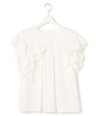 【23区/NIJYUSANKU】の【GOLD LABEL】ラッフルスリーブジャージー カットソー 人気、トレンドファッション・服の通販 founy(ファニー) ファッション Fashion レディースファッション Fashion for Women トップス・カットソー Cut & Sew Tops シャツ・ブラウス・オフィスカジュアル Elegant Blouses & Button-Ups ロングTシャツ・Tシャツ Longline T-Shirts & Tees カットソー・ベーシックTシャツ Cut-and-Sewn Tops / Stretch Tees & Basics カットソー Cut and Sewn Top ギャザー Gathered, Ruffled コレクション Collection, Seasonal Line コンパクト Compact, Small Size シルク Silk, 100% Silk シンプル Simple, Minimal スマート Smart, Elegant デニム Denim, Jeans Material フリル Frill, Ruffle A/W・秋冬 Autumn/Winter 冬 Winter / This Winter 2025年 2025 2025-2026秋冬・A/W Autumn/Winter 2025–26 AW25–26 thumbnail ホワイト系|ID: prp329100004842340 ipo3291000000035287402