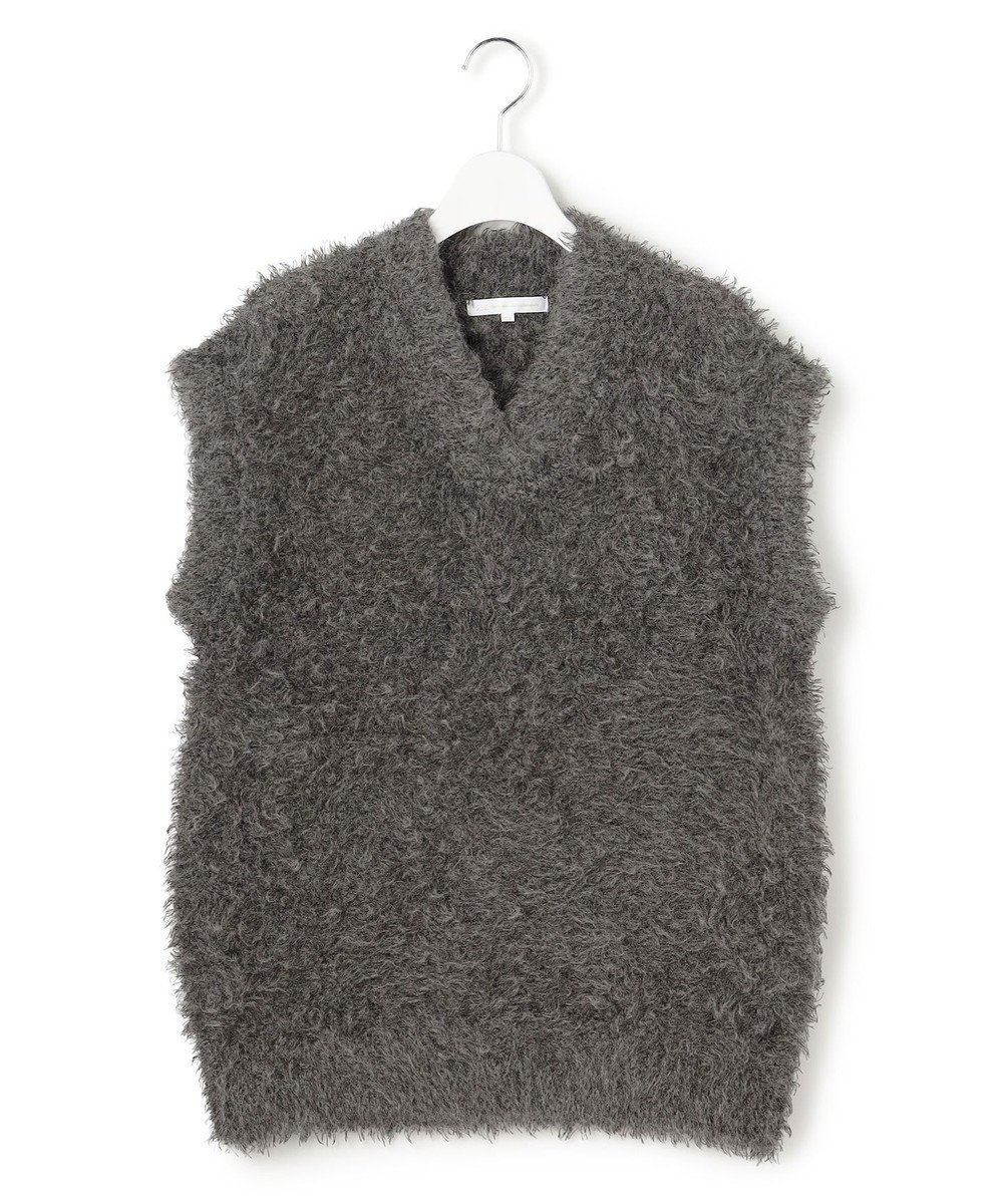 【23区/NIJYUSANKU】の【GOLD LABEL】ファーモール ベスト インテリア・キッズ・メンズ・レディースファッション・服の通販 founy(ファニー) 　ファッション　Fashion　レディースファッション　Fashion for Women　アウター　Coat / Outerwear Collection　トップス・カットソー　Cut & Sew Tops　ニット　Knit Tops & Sweaters　ベスト&ジレ / 重ね着スタイル　Vests & Gilets　カットソー　Cut and Sewn Top　コレクション　Collection, Seasonal Line　シアー　Sheer, See-Through　シンプル　Simple, Minimal　スマート　Smart, Elegant　スリーブ　Sleeve, Long Sleeve / Short Sleeve　セーター　Sweater, Knitwear　テクスチャー　Texture, Textured Fabric　ベスト　Vest, Waistcoat　リアル　Real, Realistic　A/W・秋冬　Autumn/Winter　冬　Winter / This Winter　おすすめ　Recommended / Our Picks　2025年　2025　2025-2026秋冬・A/W　Autumn/Winter 2025–26 AW25–26　ライトグレー系|ID: prp329100004842343 ipo3291000000035837242