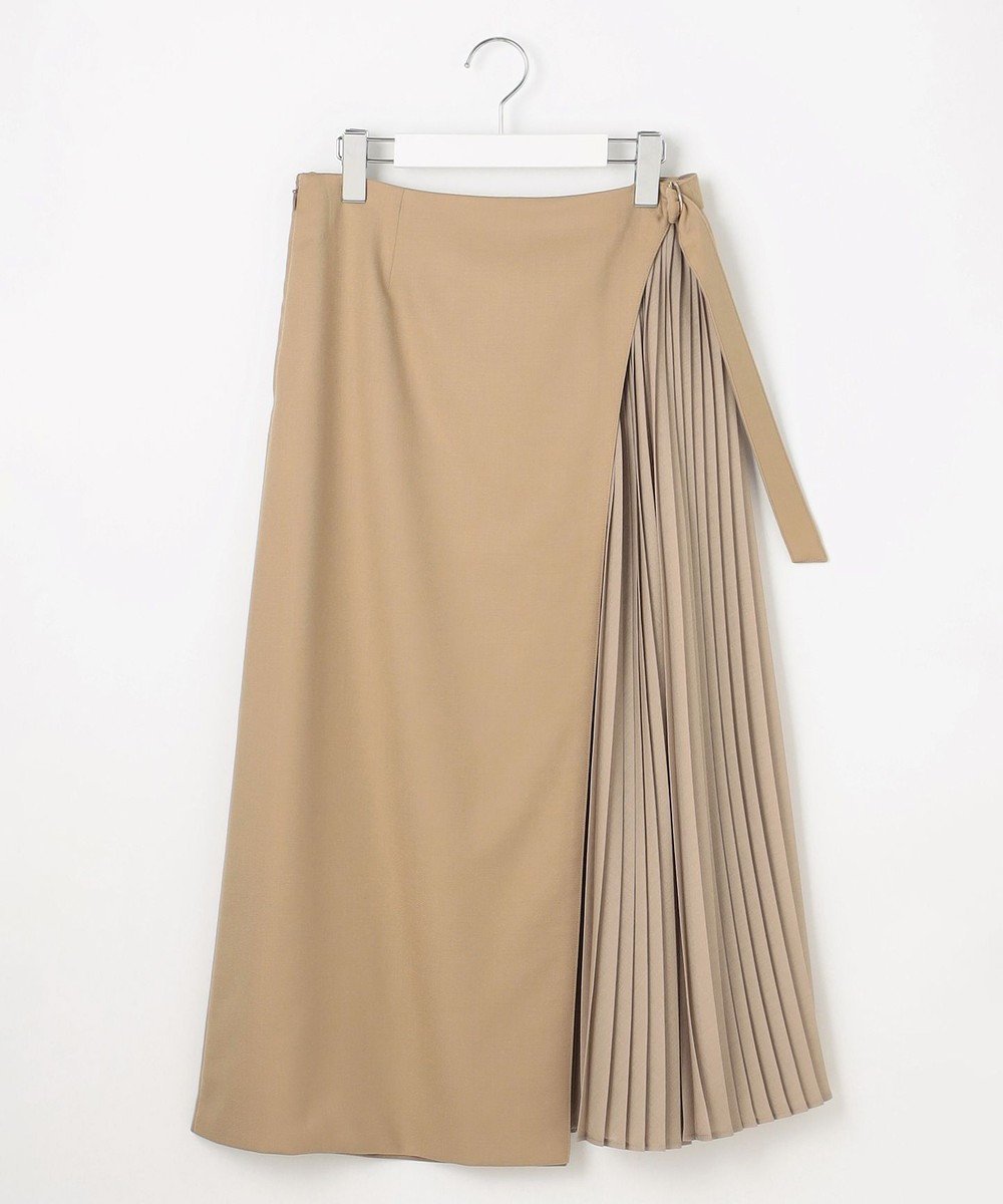 【23区/NIJYUSANKU】の【GOLD LABEL】TWシアーコンビ ラップスカート インテリア・キッズ・メンズ・レディースファッション・服の通販 founy(ファニー) 　ファッション　Fashion　レディースファッション　Fashion for Women　スカート　Skirts　アシンメトリー　Asymmetrical Style　コレクション　Collection, Seasonal Line　シアー　Sheer, See-Through　シンプル　Simple, Minimal　ストレッチ　Stretch, Stretchy Fabric　スマート　Smart, Elegant　フラット　Flat, Flat Shoes　プリーツ　Pleats, Pleated　ラップ　Wrap, Wrap Design　A/W・秋冬　Autumn/Winter　冬　Winter / This Winter　2025年　2025　2025-2026秋冬・A/W　Autumn/Winter 2025–26 AW25–26　キャメル系|ID: prp329100004842349 ipo3291000000035814365
