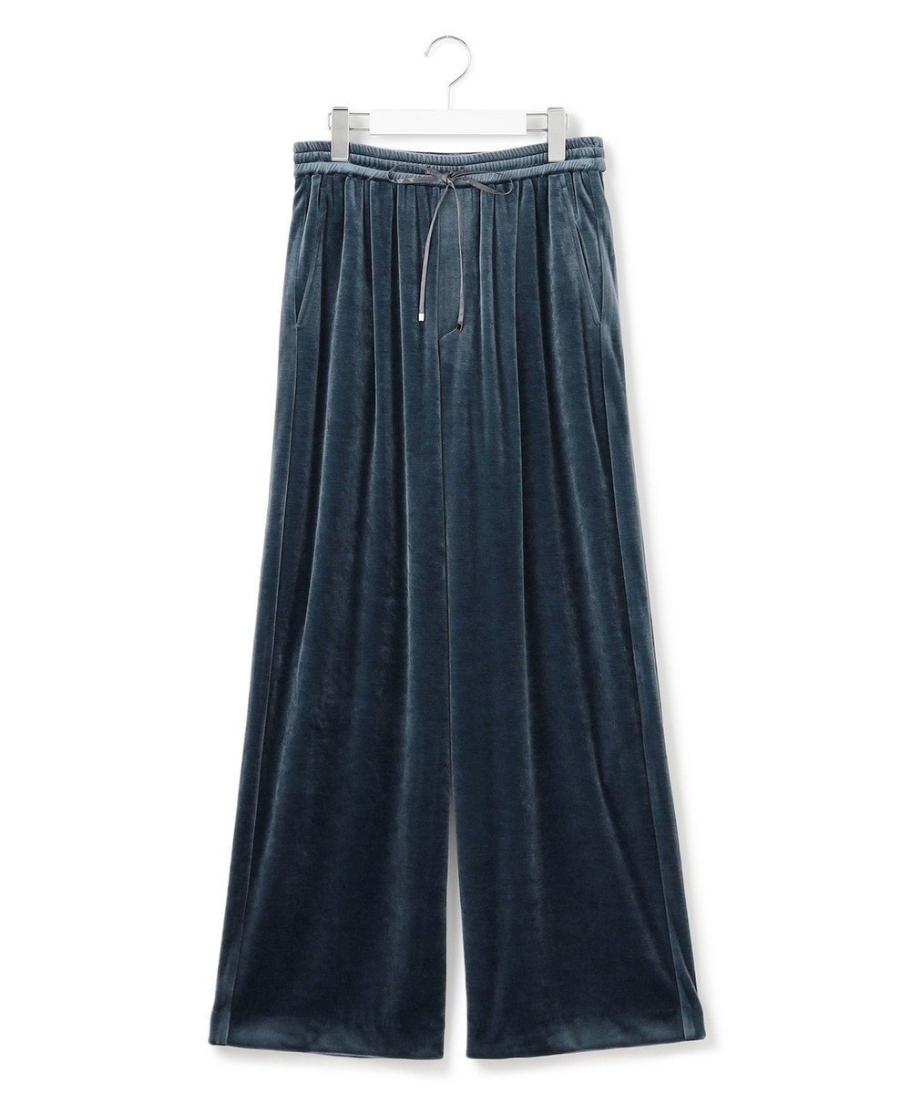 【23区/NIJYUSANKU】の【GOLD LABEL】プレミアムベロア ドロスト ワイドパンツ インテリア・キッズ・メンズ・レディースファッション・服の通販 founy(ファニー) 　ファッション　Fashion　レディースファッション　Fashion for Women　パンツ　Pants & Trousers　コレクション　Collection, Seasonal Line　シンプル　Simple, Minimal　ストレッチ　Stretch, Stretchy Fabric　スポーティ　Sporty, Casual Athletic　スマート　Smart, Elegant　ドレープ　Drape, Draping Fabric　プレミアム　Premium, High-End　ベロア　Velour, Soft Velvet　リラックス　Relax, Relaxed Fit　ワイド　Wide, Wide Fit　A/W・秋冬　Autumn/Winter　冬　Winter / This Winter　2025年　2025　2025-2026秋冬・A/W　Autumn/Winter 2025–26 AW25–26　ダルブルー系|ID: prp329100004842358 ipo3291000000035464834