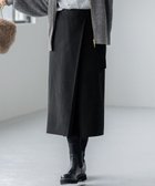 【23区/NIJYUSANKU】の【GOLD LABEL】スウェードタッチレザー ラップスカート ブラック系|ID: prp329100004842360 ipo3291000000035814569