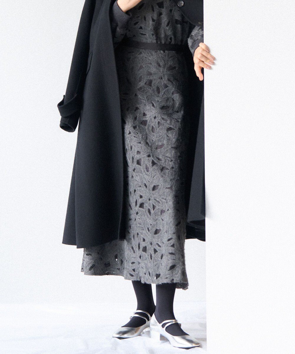 【23区/NIJYUSANKU】の【GOLD LABEL】チュールヘアリーエンブロイダリー スカート 人気、トレンドファッション・服の通販 founy(ファニー) 　ファッション　Fashion　レディースファッション　Fashion for Women　スカート　Skirts　コレクション　Collection, Seasonal Line　シンプル　Simple, Minimal　スマート　Smart, Elegant　セットアップ　Set-Up, Coordinated Outfit　ビッグ　Big, Oversized　フラワー　Flower, Floral　A/W・秋冬　Autumn/Winter　冬　Winter / This Winter　おすすめ　Recommended / Our Picks　2025年　2025　2025-2026秋冬・A/W　Autumn/Winter 2025–26 AW25–26　 other-1|ID: prp329100004842366 ipo3291000000035813555