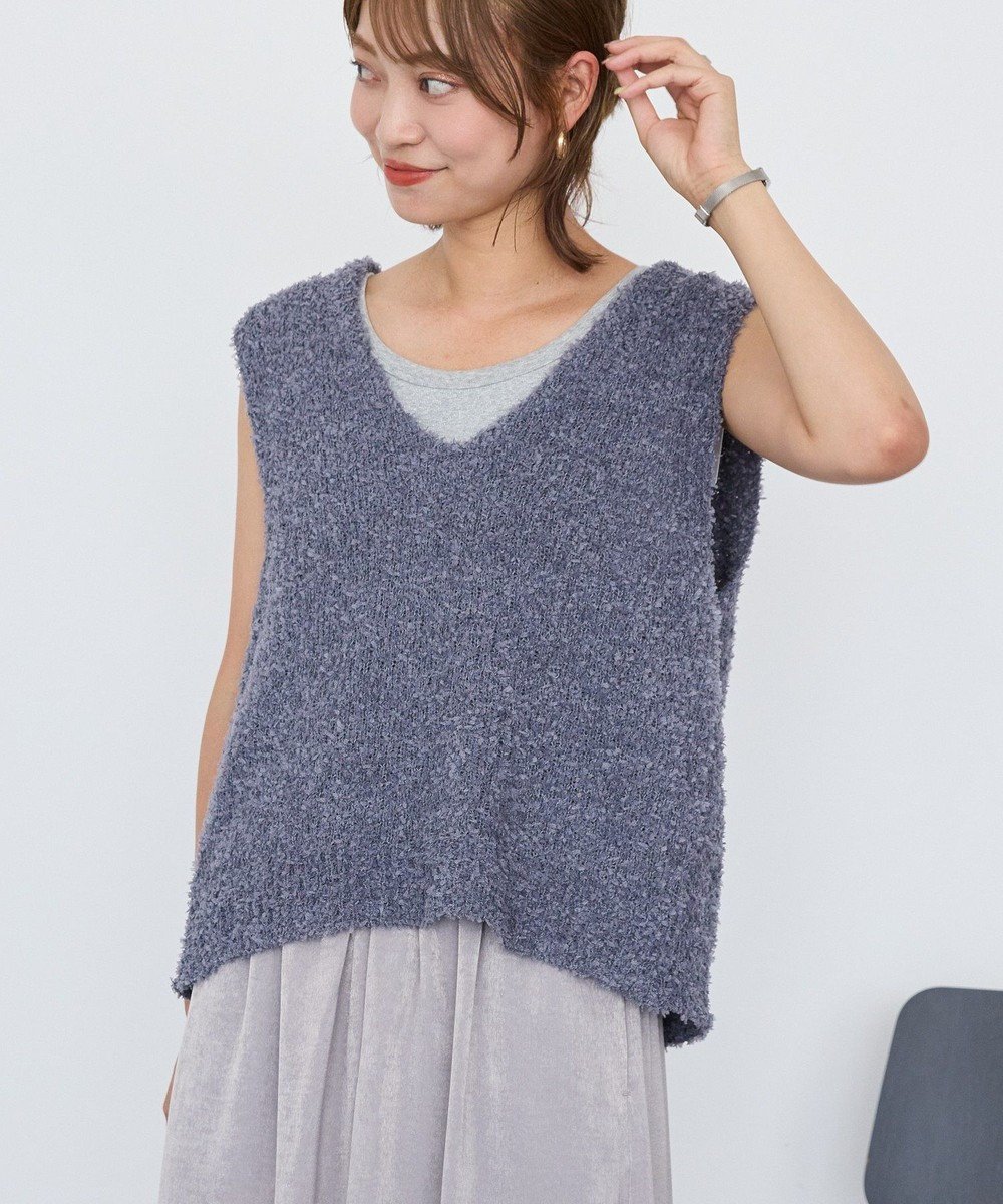 【アメリカンホリック/AMERICAN HOLIC】のテープヤーンバックシャンベスト インテリア・キッズ・メンズ・レディースファッション・服の通販 founy(ファニー) 　ファッション　Fashion　レディースファッション　Fashion for Women　アウター　Coat / Outerwear Collection　トップス・カットソー　Cut & Sew Tops　ベスト&ジレ / 重ね着スタイル　Vests & Gilets　アメリカン　American Style　スタイリッシュ　Stylish, Fashionable　ベスト　Vest, Waistcoat　ポケット　Pocket, Pocket Detail　ルーズ　Loose, Oversized　A/W・秋冬　Autumn/Winter　夏　Summer　エレガント 上品　Elegant　Charcoal Gray|ID: prp329100004842368 ipo3291000000035836340