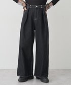 【アースミュージックアンドエコロジー/earth music&ecology】のタックホックデニムパンツ Black|ID: prp329100004842399 ipo3291000000035627546