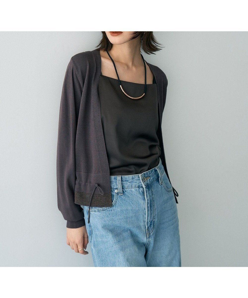 【イェッカ ヴェッカ/YECCA VECCA】のドロストデザインカーディガン 人気、トレンドファッション・服の通販 founy(ファニー) 　ファッション　Fashion　レディースファッション　Fashion for Women　トップス・カットソー　Cut & Sew Tops　カーディガン・羽織り　Layered Style Cardigans　カーディガン　Cardigan, Knitwear　ボレロ　Bolero, Short Cardigan　ポケット　Pocket, Pocket Detail　A/W・秋冬　Autumn/Winter　 other-1|ID: prp329100004842401 ipo3291000000035836556