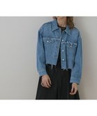 【グレース コンチネンタル/GRACE CONTINENTAL】のフリンジデニムジャケット ブルー|ID: prp329100004842402 ipo3291000000035813574