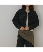 【グレース コンチネンタル/GRACE CONTINENTAL】のフリンジスタッズデニムジャケット ブラック|ID: prp329100004842403 ipo3291000000035813590