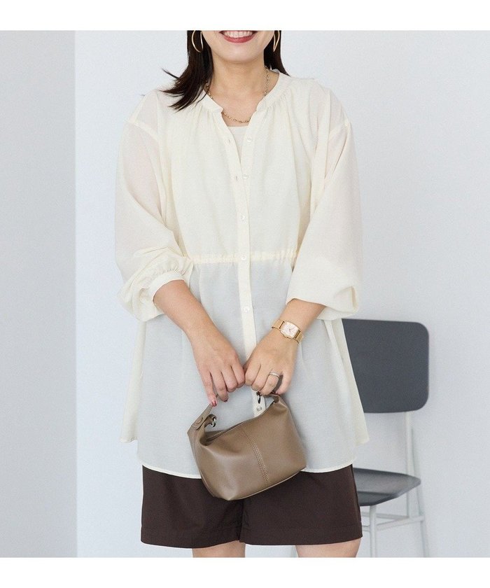 【アメリカンホリック/AMERICAN HOLIC】のシアーウエストドロストロングシャツ インテリア・キッズ・メンズ・レディースファッション・服の通販 founy(ファニー) https://founy.com/ ファッション Fashion レディースファッション Fashion for Women トップス・カットソー Cut & Sew Tops シャツ・ブラウス・オフィスカジュアル Elegant Blouses & Button-Ups おすすめ Recommended / Our Picks アメリカン American Style シアー Sheer, See-Through スタイリッシュ Stylish, Fashionable ポケット Pocket, Pocket Detail リラックス Relax, Relaxed Fit 今季 This Season, Current Season A/W・秋冬 Autumn/Winter |ID: prp329100004842428 ipo3291000000035464578