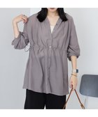 【アメリカンホリック/AMERICAN HOLIC】のシアーウエストドロストロングシャツ Gray Beige|ID: prp329100004842428 ipo3291000000035464580