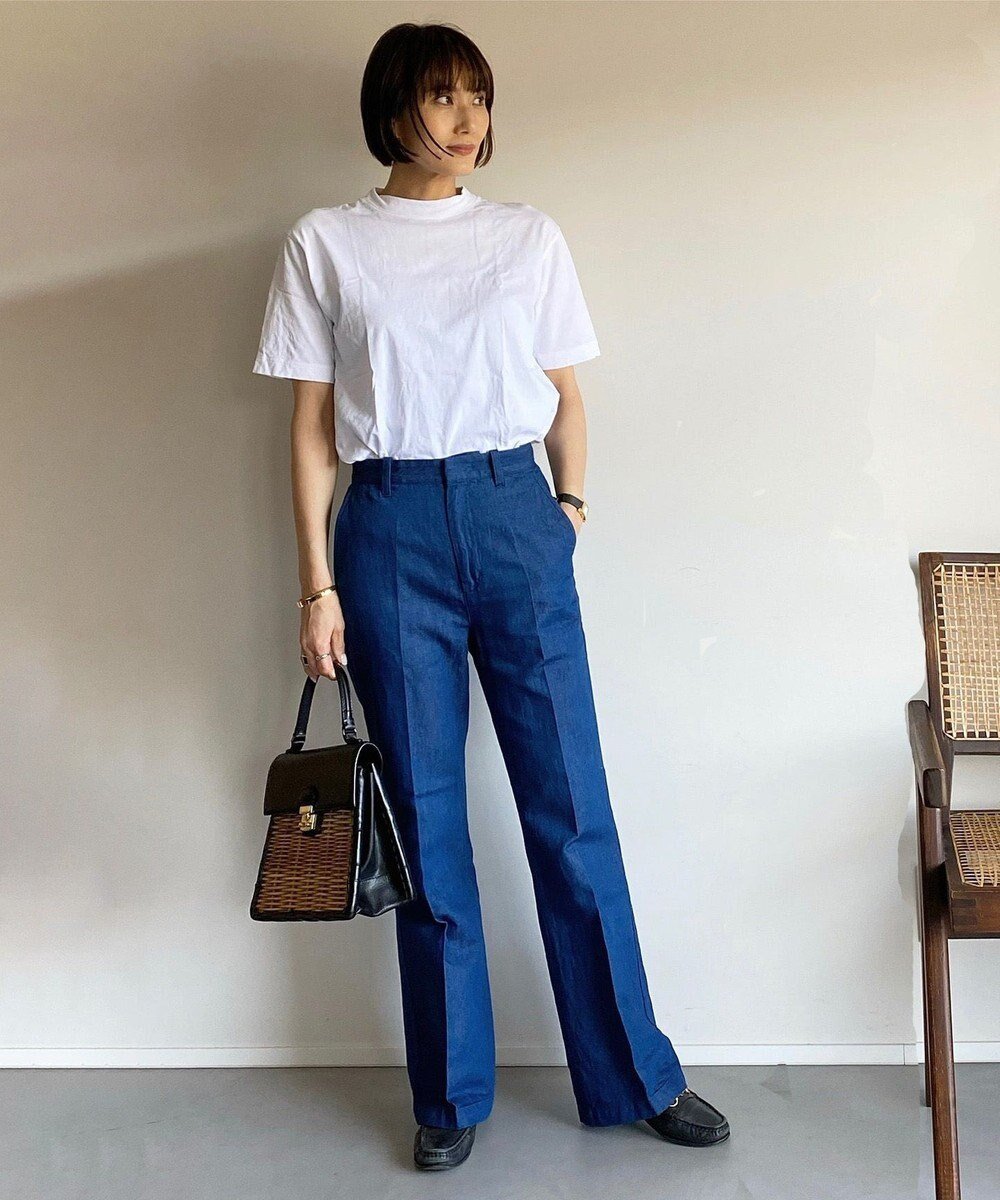 【ウォードブルー/WOADBLUE】のLOTUS ロータス デニムパンツ インテリア・キッズ・メンズ・レディースファッション・服の通販 founy(ファニー) 　ファッション　Fashion　レディースファッション　Fashion for Women　パンツ　Pants & Trousers　デニムパンツ・ジーンズ・美脚デニム　Denim Jeans & Pants　春　Spring　セットアップ　Set-Up, Coordinated Outfit　センター　Center, Center Line　デニム　Denim, Jeans Material　フレア　Flare, Flared　A/W・秋冬　Autumn/Winter　S/S・春夏　SS, Spring/Summer, Warm Season　夏　Summer　エレガント 上品　Elegant　ROYALBLUE|ID: prp329100004842482 ipo3291000000035855013