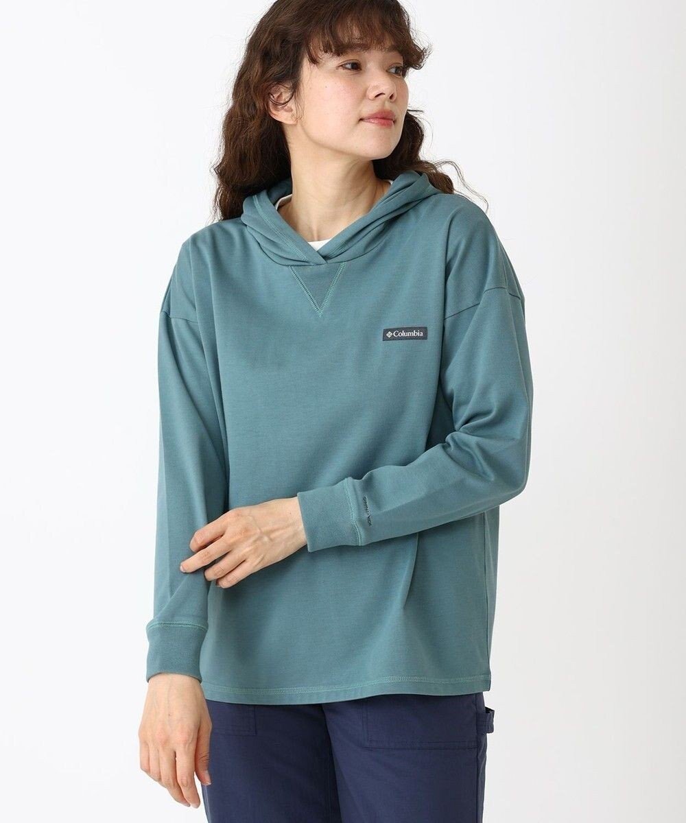 【コロンビア/Columbia】のColumbia/ ウィメンズリラクシングモーメントロングスリーブフーディ /コロンビア インテリア・キッズ・メンズ・レディースファッション・服の通販 founy(ファニー) 　ファッション　Fashion　レディースファッション　Fashion for Women　トップス・カットソー　Cut & Sew Tops　レディースパーカー・カジュアルフーディー　Casual Hoodies & Sweatshirts　おすすめ　Recommended / Our Picks　アウトドア　Outdoor Clothing　シンプル　Simple, Minimal　トレンド　Trend, Trending Now　パーカー　Hoodie, Parka　フィット　Fit, Slim Fit　ベーシック　Basic, Essential　リラックス　Relax, Relaxed Fit　ワンポイント　One Point, Statement Accent　夏　Summer　S/S・春夏　SS, Spring/Summer, Warm Season　A/W・秋冬　Autumn/Winter　Metal|ID: prp329100004842488 ipo3291000000035287876