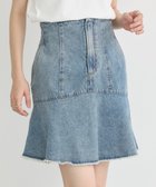 【アースミュージックアンドエコロジー/earth music&ecology】のハイウエストフレアデニムスカート Light Indigo|ID: prp329100004842501 ipo3291000000035855345