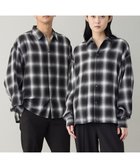 【アンフィーロ/UNFILO / MEN】の【男女兼用】エアリーシアー オンブレシャツ ブラックチェック|ID: prp329100004842523 ipo3291000000035524172