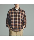 【アンフィーロ/UNFILO / MEN】の【男女兼用】エアリーシアー オンブレシャツ ブラウンチェック|ID: prp329100004842523 ipo3291000000035524173