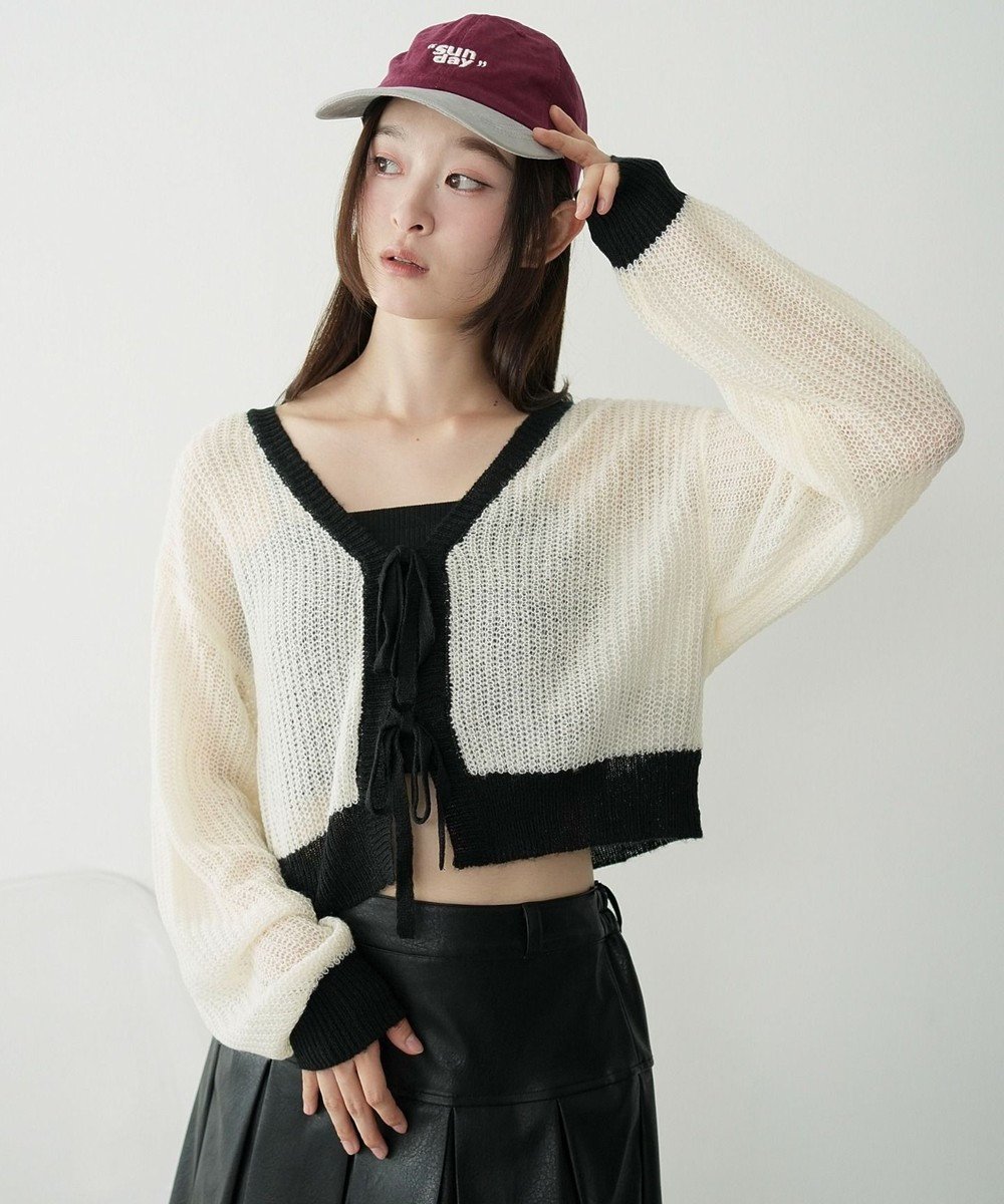 【ウィゴー/WEGO】の【25年秋冬新作】モヘアタッチ2WAYリボンカーデ インテリア・キッズ・メンズ・レディースファッション・服の通販 founy(ファニー) 　ファッション　Fashion　レディースファッション　Fashion for Women　トップス・カットソー　Cut & Sew Tops　カーディガン・羽織り　Layered Style Cardigans　春　Spring　秋　Autumn　カーディガン　Cardigan, Knitwear　シンプル　Simple, Minimal　スマホ　Smartphone, Mobile Device　ミニスカート　Mini Skirt, Short Skirt　リバーシブル　Reversible, Two-Sided　リボン　Ribbon, Bow　ワイド　Wide, Wide Fit　冬　Winter / This Winter　A/W・秋冬　Autumn/Winter　おすすめ　Recommended / Our Picks　夏　Summer　ホワイト|ID: prp329100004842544 ipo3291000000035856131