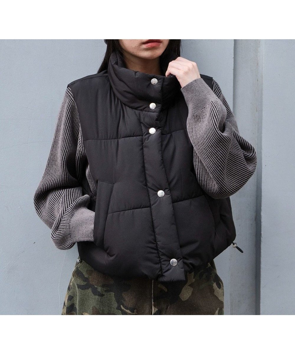 【ウィゴー/WEGO】の【25年秋冬新作】ショートパファーベスト インテリア・キッズ・メンズ・レディースファッション・服の通販 founy(ファニー) 　ファッション　Fashion　レディースファッション　Fashion for Women　アウター　Coat / Outerwear Collection　レディースジャケット・軽アウター　Jackets　インナー　Innerwear　秋　Autumn　キャミ　Camisole, Cami Top　ショート　Short, Short Length　ジャケット　Jacket, Outerwear　スウェット / スエット　Sweatshirt, Sweatwear　スマホ　Smartphone, Mobile Device　ダウン　Down, Puffer　トレンド　Trend, Trending Now　ドローコード　Drawcord, Drawstring Cord　ベスト　Vest, Waistcoat　防寒　Cold Protection, Winter-Ready　冬　Winter / This Winter　A/W・秋冬　Autumn/Winter　ブラック|ID: prp329100004842549 ipo3291000000035856329