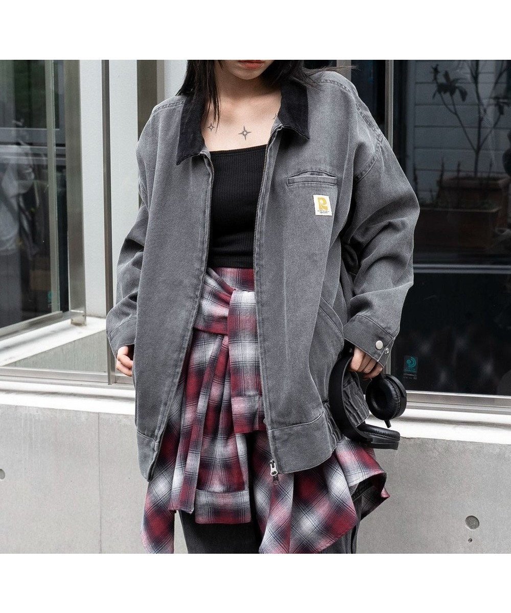 【ウィゴー/WEGO】のワーカーズWジップブルゾン インテリア・キッズ・メンズ・レディースファッション・服の通販 founy(ファニー) 　ファッション　Fashion　レディースファッション　Fashion for Women　アウター　Coat / Outerwear Collection　レディースジャケット・軽アウター　Jackets　ブルゾンジャケット・スポーティアウター　Blouson Jackets　春　Spring　秋　Autumn　カーゴパンツ　Cargo Pants, Utility Pants　キャップ　Cap, Baseball Cap　ショート　Short, Short Length　ジップ　Zip, Zipper　ジャケット　Jacket, Outerwear　スニーカー　Sneakers, Trainers　スマホ　Smartphone, Mobile Device　デニム　Denim, Jeans Material　トレンド　Trend, Trending Now　ブルゾン　Blouson, Bomber Jacket　ルーズ　Loose, Oversized　ロング　Long, Long-Length　冬　Winter / This Winter　A/W・秋冬　Autumn/Winter　おすすめ　Recommended / Our Picks　夏　Summer　ブラック中濃色|ID: prp329100004842550 ipo3291000000035856352