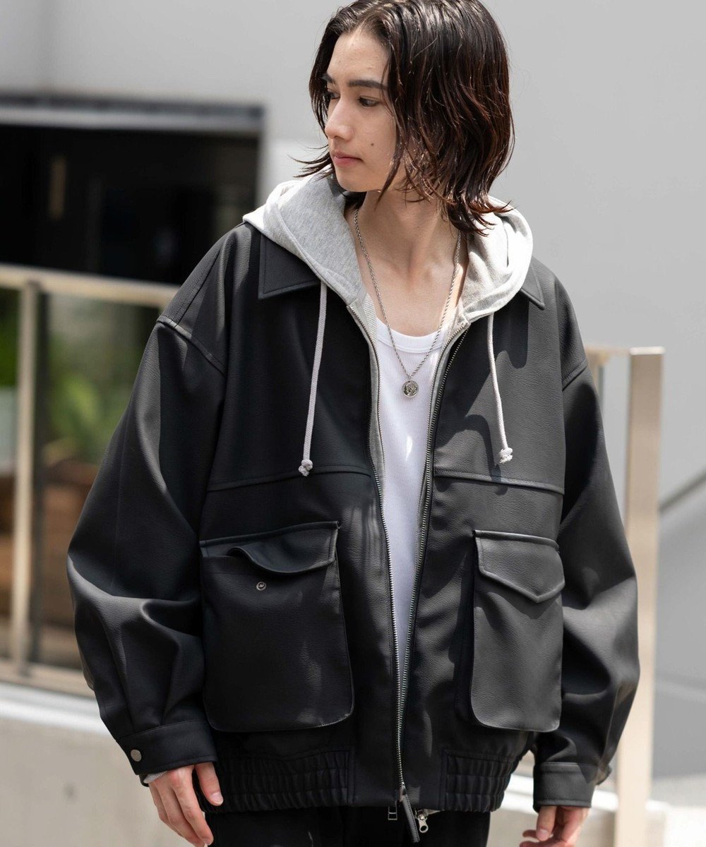 【ウィゴー/WEGO】の【25年秋冬新作/ユニセックス着用ITEM/SMLサイズ展開】PUダブルZIPフライトブルゾン インテリア・キッズ・メンズ・レディースファッション・服の通販 founy(ファニー) 　ファッション　Fashion　レディースファッション　Fashion for Women　アウター　Coat / Outerwear Collection　レディースジャケット・軽アウター　Jackets　ブルゾンジャケット・スポーティアウター　Blouson Jackets　春　Spring　今季　This Season, Current Season　シンプル　Simple, Minimal　ジャケット　Jacket, Outerwear　スウェット / スエット　Sweatshirt, Sweatwear　スマホ　Smartphone, Mobile Device　スラックス　Slacks, Dress Pants　ダブル　Double, Double-Breasted　トレンド　Trend, Trending Now　フラップ　Flap, Flap Pocket　ブルゾン　Blouson, Bomber Jacket　ポケット　Pocket, Pocket Detail　無地　Plain, Solid Color　冬　Winter / This Winter　A/W・秋冬　Autumn/Winter　おすすめ　Recommended / Our Picks　ブラック|ID: prp329100004842551 ipo3291000000035856376