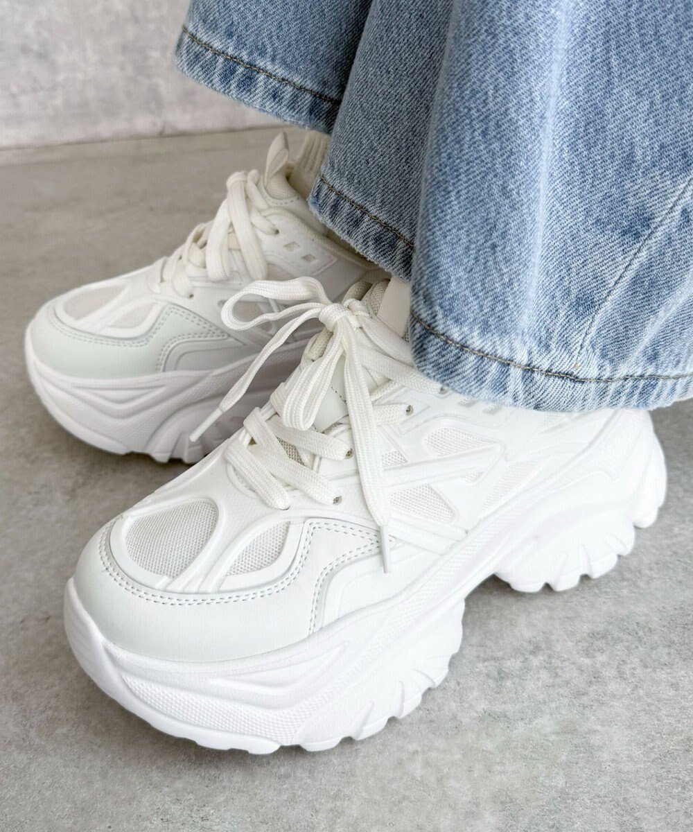 【ウィゴー/WEGO】のラバーコンビ厚底スニーカー 人気、トレンドファッション・服の通販 founy(ファニー) 　ファッション　Fashion　レディースファッション　Fashion for Women　コンビ　Combo, Combination Style　シューズ　Shoes, Footwear　スニーカー　Sneakers, Trainers　スマホ　Smartphone, Mobile Device　ソックス　Socks, Hosiery　ラバー　Rubber, Rubber Sole　ワイド　Wide, Wide Fit　厚底　Platform Shoes　夏　Summer　定番　Standard, Basic Item　春　Spring　S/S・春夏　SS, Spring/Summer, Warm Season　A/W・秋冬　Autumn/Winter　 other-1|ID: prp329100004842553 ipo3291000000035856495