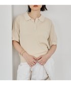 【アメリカンホリック/AMERICAN HOLIC】のブークレ半袖ニットトップス Ecru|ID: prp329100004842596 ipo3291000000035524261