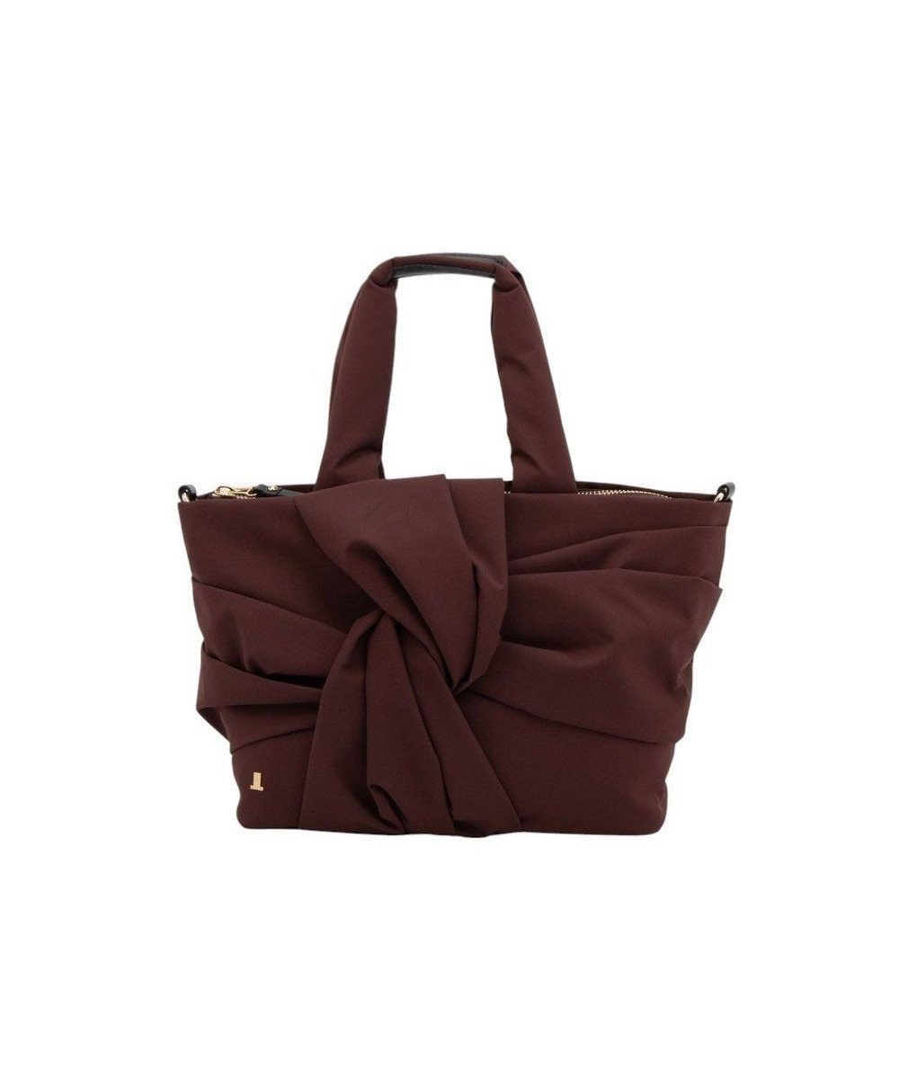 【ランバン オン ブルー/LANVIN en Bleu】のルクリア 2WAYトートバッグ インテリア・キッズ・メンズ・レディースファッション・服の通販 founy(ファニー) 　ファッション　Fashion　レディースファッション　Fashion for Women　バッグ　Bags　ショルダー　Shoulder, Shoulder Strap　ドレープ　Drape, Draping Fabric　フォルム　Silhouette, Form　リボン　Ribbon, Bow　リュック　Backpack, Rucksack　ビジネス 仕事 通勤　Business / Work / Commuting　チョコ|ID: prp329100004842605 ipo3291000000035288328