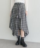 【アースミュージックアンドエコロジー/earth music&ecology】のイレヘムチェックシャツスカート Black|ID: prp329100004842638 ipo3291000000035815000