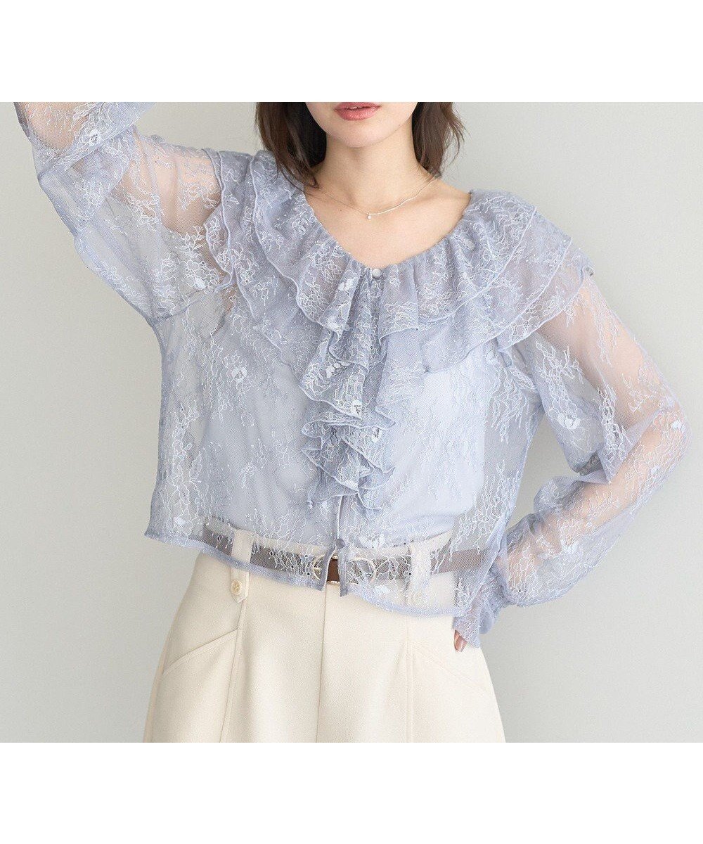 【アースミュージックアンドエコロジー/earth music&ecology】のSET2点ラッフルレースブラウス+キャミソール 人気、トレンドファッション・服の通販 founy(ファニー) 　ファッション　Fashion　レディースファッション　Fashion for Women　トップス・カットソー　Cut & Sew Tops　キャミソール&ノースリーブ　Camisoles & Sleeveless Tops　シャツ・ブラウス・オフィスカジュアル　Elegant Blouses & Button-Ups　キャミソール　Camisole, Spaghetti Strap Top　コンパクト　Compact, Small Size　ショルダー　Shoulder, Shoulder Strap　バランス　Balance, Style Balance　フォルム　Silhouette, Form　ボトム　Bottoms, Lower Wear　ポケット　Pocket, Pocket Detail　レース　Lace, Lace Fabric　A/W・秋冬　Autumn/Winter　 other-1|ID: prp329100004842642 ipo3291000000036280847