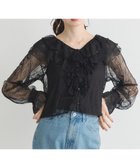 【アースミュージックアンドエコロジー/earth music&ecology】のSET2点ラッフルレースブラウス+キャミソール 人気、トレンドファッション・服の通販 founy(ファニー) ファッション Fashion レディースファッション Fashion for Women トップス・カットソー Cut & Sew Tops キャミソール&ノースリーブ Camisoles & Sleeveless Tops シャツ・ブラウス・オフィスカジュアル Elegant Blouses & Button-Ups キャミソール Camisole, Spaghetti Strap Top コンパクト Compact, Small Size ショルダー Shoulder, Shoulder Strap バランス Balance, Style Balance フォルム Silhouette, Form ボトム Bottoms, Lower Wear ポケット Pocket, Pocket Detail レース Lace, Lace Fabric A/W・秋冬 Autumn/Winter thumbnail Black|ID: prp329100004842642 ipo3291000000036280852