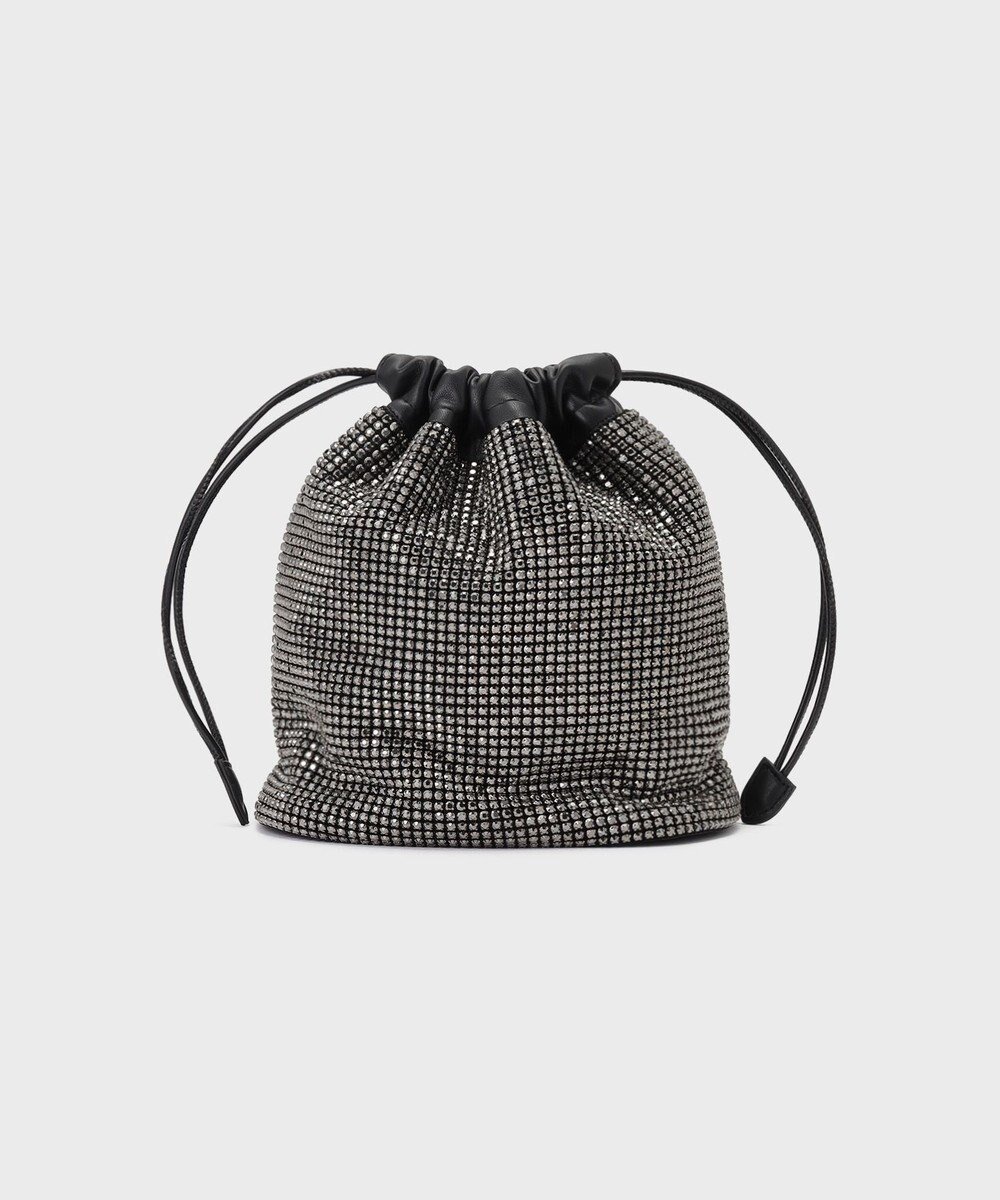 【グレース コンチネンタル/GRACE CONTINENTAL】のラインストーンミニバッグ インテリア・キッズ・メンズ・レディースファッション・服の通販 founy(ファニー) ファッション Fashion レディースファッション Fashion for Women バッグ Bags アクセサリー Fashion Accessories ストーン Stone, Gem-Like 巾着 Drawstring Bag, Kinchaku ブラック|ID: prp329100004842672 ipo3291000000035815420