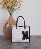 【メゾンドフルール/Maison de FLEUR】のフラワーガーデンプリント2Wayスクエアトート Black|ID: prp329100004842680 ipo3291000000035838577