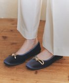 【ブリジット バーキン/Bridget Birkin】の【PARADIS COULEUR】スクエアトウメタルリボンバレエシューズ 人気、トレンドファッション・服の通販 founy(ファニー) ファッション Fashion レディースファッション Fashion for Women クッション Cushion, Throw Pillow シューズ Shoes, Footwear シンプル Simple, Minimal バレエ Ballet, Ballet Style フィット Fit, Slim Fit メタル Metal, Metal Parts リボン Ribbon, Bow 軽量 Lightweight, Ultra Light thumbnail ネイビー雑材|ID: prp329100004842709 ipo3291000000035771384