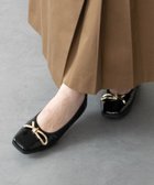 【ブリジット バーキン/Bridget Birkin】の【PARADIS COULEUR】スクエアトウメタルリボンバレエシューズ 人気、トレンドファッション・服の通販 founy(ファニー) ファッション Fashion レディースファッション Fashion for Women クッション Cushion, Throw Pillow シューズ Shoes, Footwear シンプル Simple, Minimal バレエ Ballet, Ballet Style フィット Fit, Slim Fit メタル Metal, Metal Parts リボン Ribbon, Bow 軽量 Lightweight, Ultra Light thumbnail ブラックエナメル|ID: prp329100004842709 ipo3291000000035771386