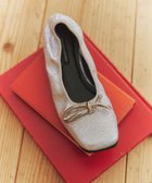 【ブリジット バーキン/Bridget Birkin】の【PARADIS COULEUR】スクエアトウメタルリボンバレエシューズ 人気、トレンドファッション・服の通販 founy(ファニー) ファッション Fashion レディースファッション Fashion for Women クッション Cushion, Throw Pillow シューズ Shoes, Footwear シンプル Simple, Minimal バレエ Ballet, Ballet Style フィット Fit, Slim Fit メタル Metal, Metal Parts リボン Ribbon, Bow 軽量 Lightweight, Ultra Light thumbnail シルバー|ID: prp329100004842709 ipo3291000000035771389