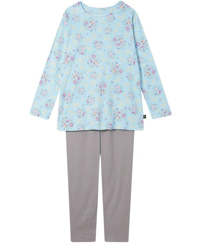 【ワコール/WACOAL】のワコール_リラックス&スリープ パジャマ 綿100%(本体) あったか 長袖 長ズボン ミントン レディース NDW457 /ワコール インテリア・キッズ・メンズ・レディースファッション・服の通販 founy(ファニー) https://founy.com/ ファッション Fashion レディースファッション Fashion for Women トップス・カットソー Cut & Sew Tops 長袖 Long Sleeve, Full Sleeve パジャマ Pajamas, Sleepwear フラワー Flower, Floral ボトム Bottoms, Lower Wear ポケット Pocket, Pocket Detail リラックス Relax, Relaxed Fit |ID: prp329100004842717 ipo3291000000035816497