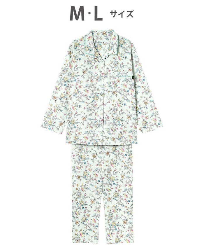 【ワコール/WACOAL】のワコール_リラックス&スリープ パジャマ 綿100%(本体) サテン 長袖 長ズボン ミントン レディース NDX555 /ワコール インテリア・キッズ・メンズ・レディースファッション・服の通販 founy(ファニー) https://founy.com/ ファッション Fashion レディースファッション Fashion for Women トップス・カットソー Cut & Sew Tops コレクション Collection, Seasonal Line サテン Satin, Glossy Fabric なめらか Smooth, Silky Texture 長袖 Long Sleeve, Full Sleeve パジャマ Pajamas, Sleepwear フラワー Flower, Floral ボトム Bottoms, Lower Wear モチーフ Motif, Design Theme リラックス Relax, Relaxed Fit ループ Loop, Loop Knit |ID: prp329100004842718 ipo3291000000035873381