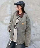 【ウィゴー/WEGO】の【ユニセックス着用ITEM/MLサイズ展開】ワーカーズキルティングZIPジャケット デニム淡加工色|ID: prp329100004842795 ipo3291000000035817274