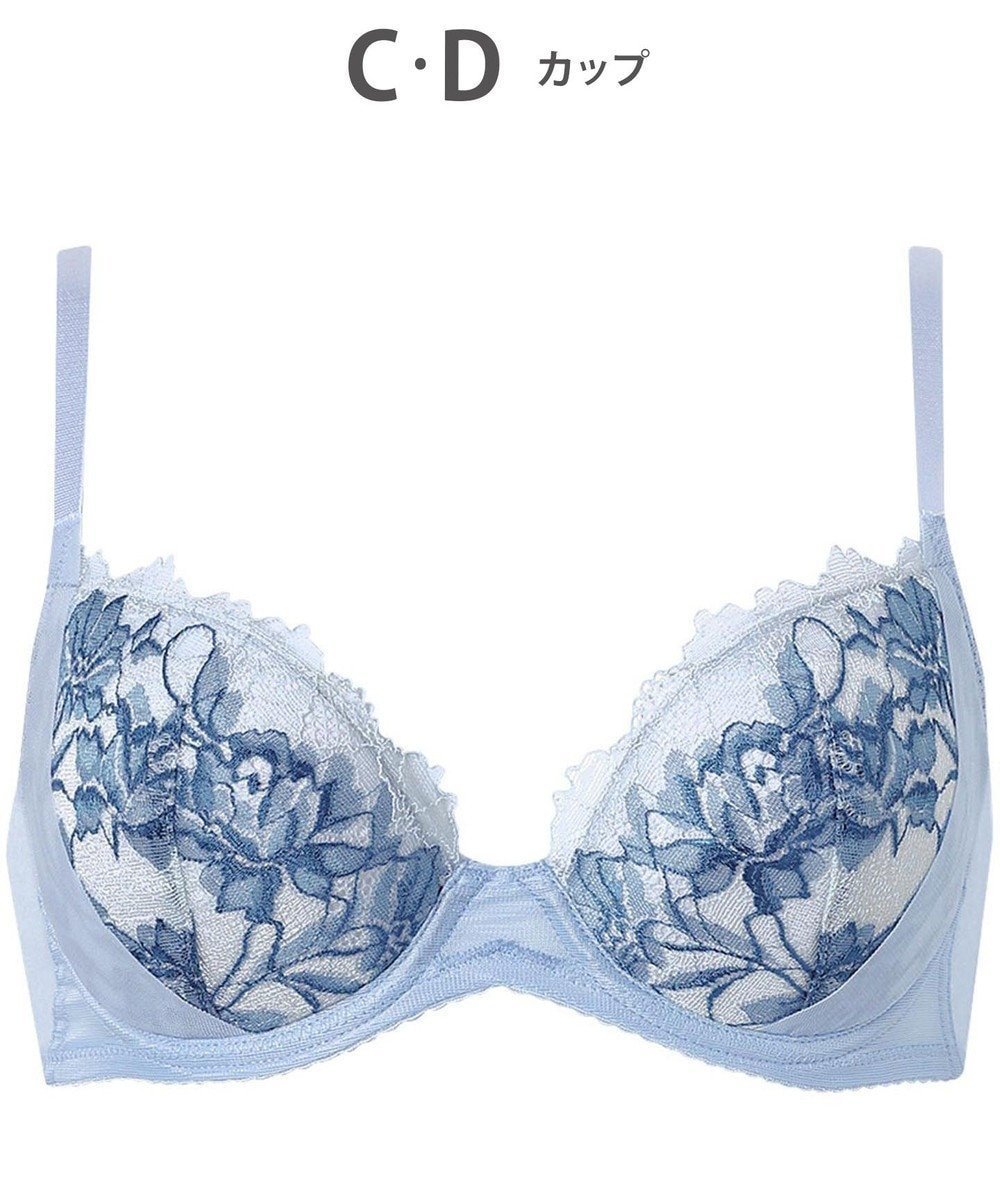 【ウィング/Wing】のブラジャー 軽いつけごこち バストシルエットがきれい 脇から背中すっきり KB7002 ウイング/ワコール インテリア・キッズ・メンズ・レディースファッション・服の通販 founy(ファニー) 　ファッション　Fashion　レディースファッション　Fashion for Women　アンダー　Underwear Essentials　エアリー　Airy Texture　フィット　Fit, Slim Fit　フロント　Front, Front Design　ブラジャー　Bra, Lingerie　メッシュ　Mesh, Net Fabric　ワイヤー　Wire, Wired Bra　ブルー|ID: prp329100004842837 ipo3291000000035839233