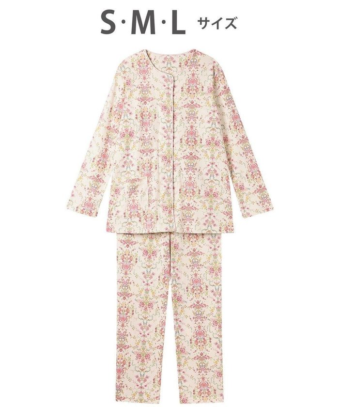 【ワコール/WACOAL】のパジャマ 長袖 長ズボン 綿100%(本体) ミントン レディース NDX541 /ワコール インテリア・キッズ・メンズ・レディースファッション・服の通販 founy(ファニー) https://founy.com/ ファッション Fashion レディースファッション Fashion for Women トップス・カットソー Cut & Sew Tops クラシック Classic, Timeless Style コレクション Collection, Seasonal Line 長袖 Long Sleeve, Full Sleeve パジャマ Pajamas, Sleepwear フラワー Flower, Floral ボトム Bottoms, Lower Wear エレガント 上品 Elegant |ID: prp329100004842891 ipo3291000000035642305