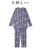 【ワコール/WACOAL】のパジャマ 長袖 長ズボン 綿100%(本体) ミントン レディース NDX541 /ワコール コン|ID: prp329100004842891 ipo3291000000035642309