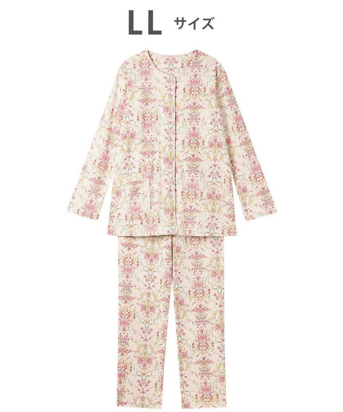 【ワコール/WACOAL】のパジャマ 長袖 長ズボン 綿100%(本体) ミントン レディース NDX541 /ワコール インテリア・キッズ・メンズ・レディースファッション・服の通販 founy(ファニー) https://founy.com/ ファッション Fashion レディースファッション Fashion for Women トップス・カットソー Cut & Sew Tops クラシック Classic, Timeless Style パジャマ Pajamas, Sleepwear フラワー Flower, Floral ボトム Bottoms, Lower Wear エレガント 上品 Elegant 長袖 Long Sleeve, Full Sleeve |ID: prp329100004842892 ipo3291000000035839705