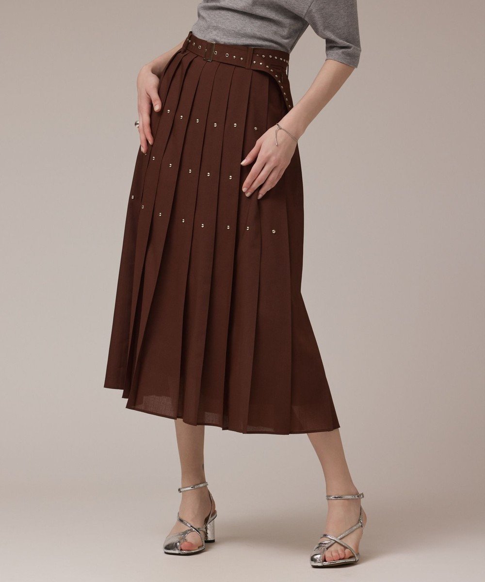 【グレース コンチネンタル/GRACE CONTINENTAL】のメタルホットフィットスカート 人気、トレンドファッション・服の通販 founy(ファニー) 　ファッション　Fashion　レディースファッション　Fashion for Women　スカート　Skirts　おすすめ　Recommended / Our Picks　クラシカル　Classical, Vintage-Inspired　サマー　Summer, Summer Style　スタッズ　Studs, Metal Accents　スーツ　Suit, Formalwear　セットアップ　Set-Up, Coordinated Outfit　フィット　Fit, Slim Fit　プリーツ　Pleats, Pleated　秋　Autumn　A/W・秋冬　Autumn/Winter　 other-1|ID: prp329100004842917 ipo3291000000035817480