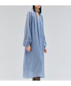 【ベイジ,/BEIGE,】のCALLERRY / シルク混ドットギャザーワンピース Dull Blue|ID: prp329100004842922 ipo3291000000035289441