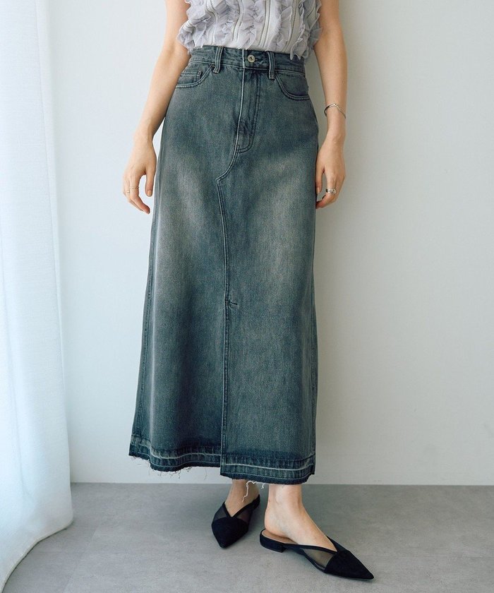 【イェッカ ヴェッカ/YECCA VECCA】のロングデニムスカート インテリア・キッズ・メンズ・レディースファッション・服の通販 founy(ファニー) https://founy.com/ ファッション Fashion レディースファッション Fashion for Women スカート Skirts デニムスカート・カジュアルスカート Denim Skirts スリット Slit, Slit Detail デニム Denim, Jeans Material ポケット Pocket, Pocket Detail ヴィンテージ Vintage Style A/W・秋冬 Autumn/Winter |ID: prp329100004842945 ipo3291000000035649296