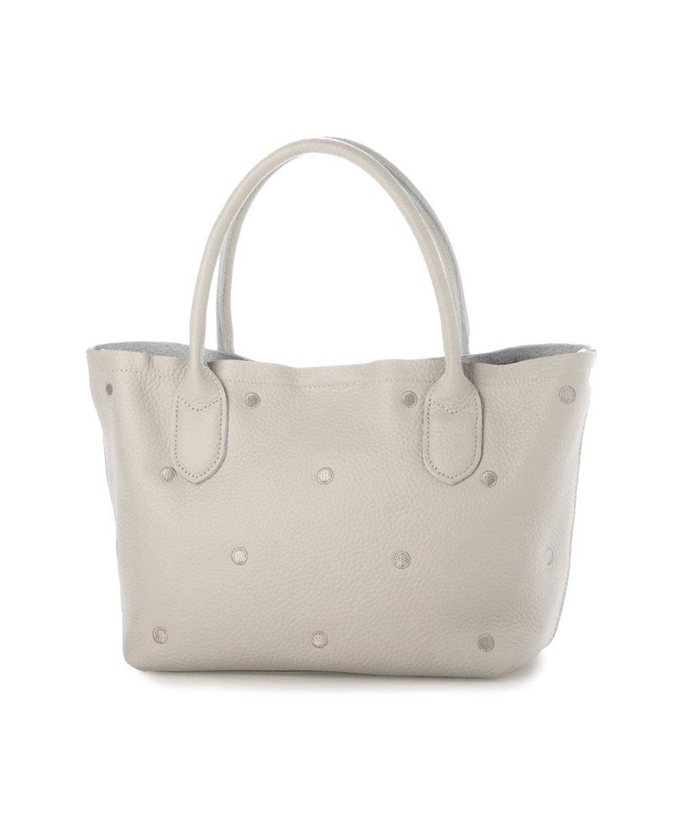 【アンビリオン/UNBILLION】のペルケ perche / 牛革ドット刺繍2wayトートS インテリア・キッズ・メンズ・レディースファッション・服の通販 founy(ファニー) 　ファッション　Fashion　レディースファッション　Fashion for Women　バッグ　Bags　ショルダー　Shoulder, Shoulder Strap　ドット　Polka Dot, Dot Pattern　ポケット　Pocket, Pocket Detail　マグネット　Magnet, Magnetic Closure　財布　Wallet, Purse　ライトグレー|ID: prp329100004842946 ipo3291000000035857523